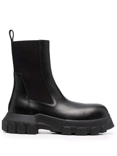 Shop Rick Owens Ridged-sole Ankle Boots In Black