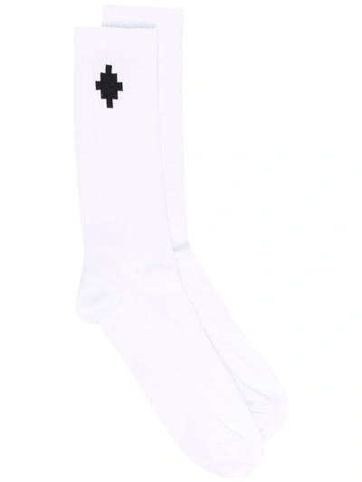 Shop Marcelo Burlon County Of Milan Cross Ankle-high Socks In White