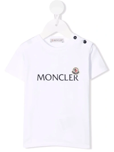 Shop Moncler Logo-patch T-shirt In White