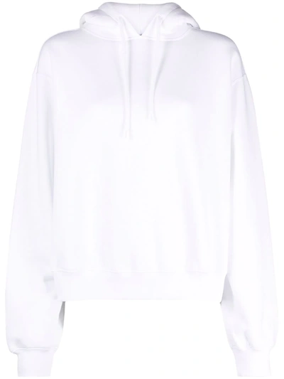 Shop Alexander Wang T Logo-print Drawstring Hoodie In White