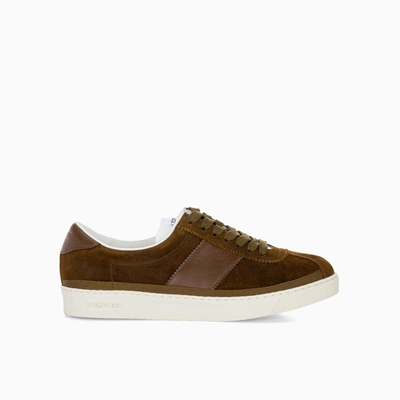 Shop Tom Ford Bunnister Suede Sneakers In Tan