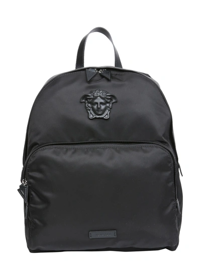 Shop Versace Nylon Backpack In Nero