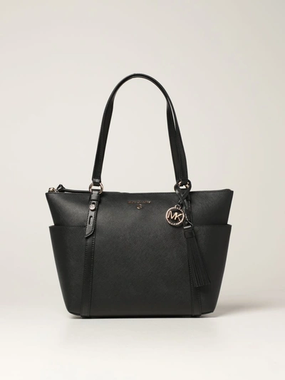 Shop Michael Michael Kors Tote Bags Sullivan  Bag In Saffiano Leather In Black