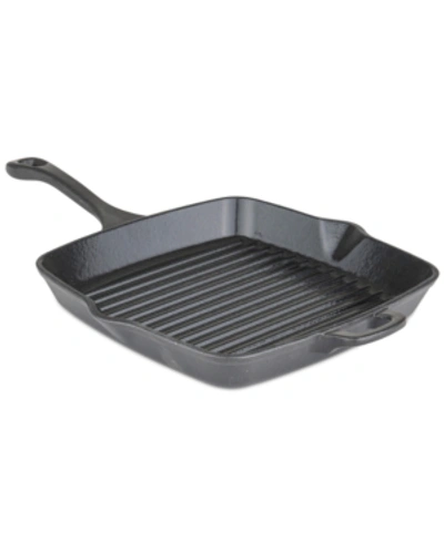 Shop Viking 11" Square Enamel Coated Cast Iron Grill Pan In Dark Grey