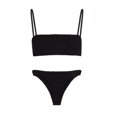 Shop Hunza G Gigi Black Seersucker Bikini