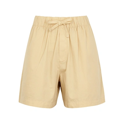 Shop Tekla Unisex Sand Poplin Pyjama Shorts In Beige
