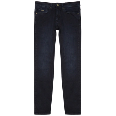 Shop Hugo Delaware Dark Blue Slim-leg Jeans