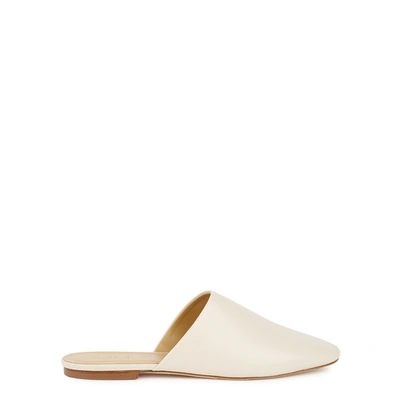 Shop Aeyde Kelly Cream Leather Mules