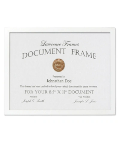Lawrence Frames White Wood Certificate Picture Frame In White