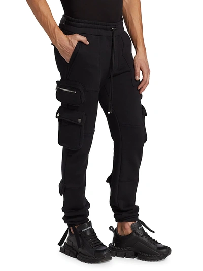 Shop Amiri Tactical Cargo Sweatpants In Military Green