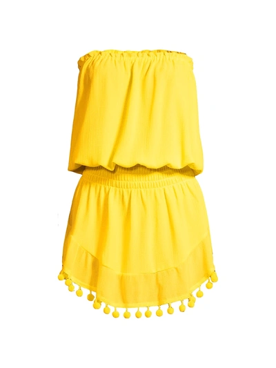Shop Ramy Brook Marcie Mini Dress In Yellow