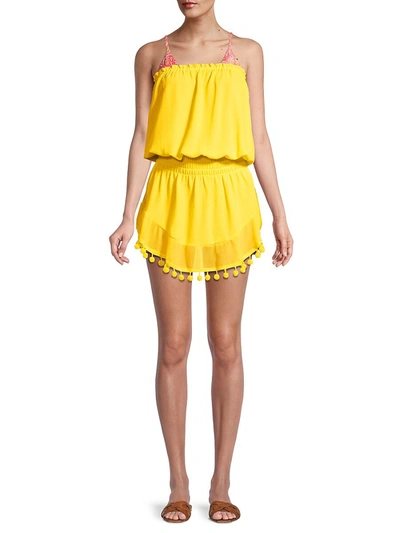 Shop Ramy Brook Marcie Mini Dress In Yellow