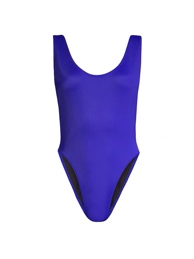 Shop Norma Kamali Women's Marissa One-piece Swimsuit In Cobalt