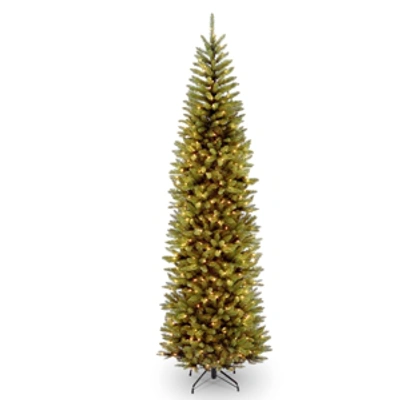 National Tree Company National Tree 14' Kingswood Fir Pencil Tree With 1300 Clear Lights In Green