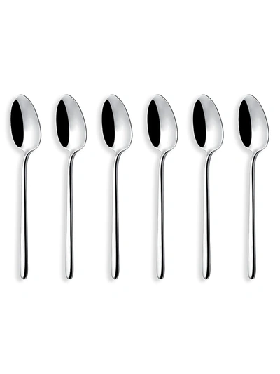 Shop Broggi Stilletto 18/10 Stainless Steel 6-piece Espresso Spoons Set