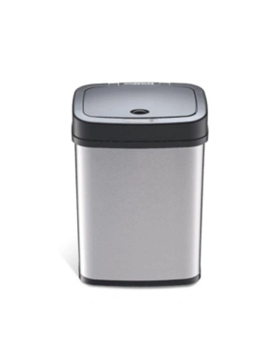 Shop Nine Stars Group Usa Inc Rectangular Motion Sensor Trash Can, 3.2 Gallon In Silver Tone