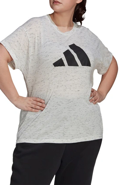Shop Adidas Originals Sportswear Winners 2.0 Graphic Tee In White Melange