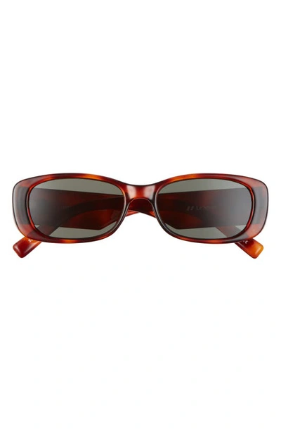 Shop Le Specs Unreal 52mm Rectangular Sunglasses In Toffee Tort/ Mono