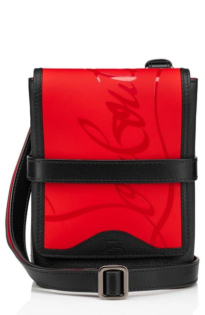 Shop Christian Louboutin Benech Reporter Bag In Loubi/ Black