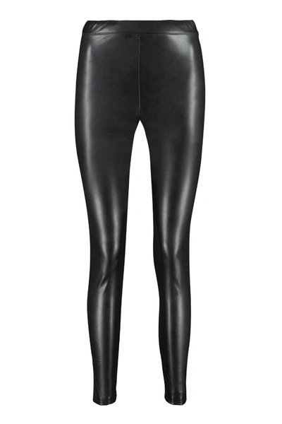 Shop Michael Michael Kors Faux Leather Trousers In Black
