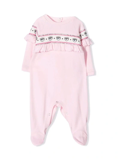 Shop Chiara Ferragni Pink Cotton Pyjamas In Rosa