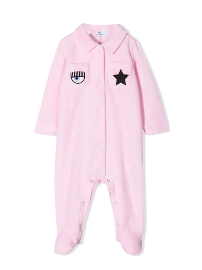 Shop Chiara Ferragni Light Pink Cotton-blend Pyjamas In Rosa