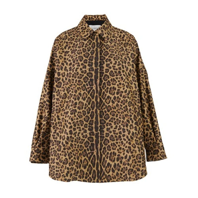 Shop Valentino Leopard Printed Jacket In An2