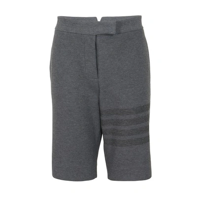 Shop Thom Browne 4-bar Shorts In Med Grey