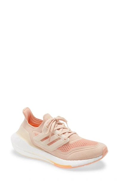Shop Adidas Originals Ultraboost 21 Running Shoe In Halo Blush/ White/ Blush