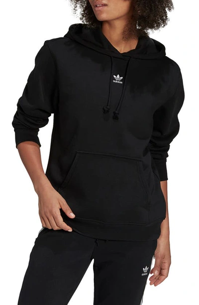 Shop Adidas Originals Adidias Essentials Fleece Hoodie In Black