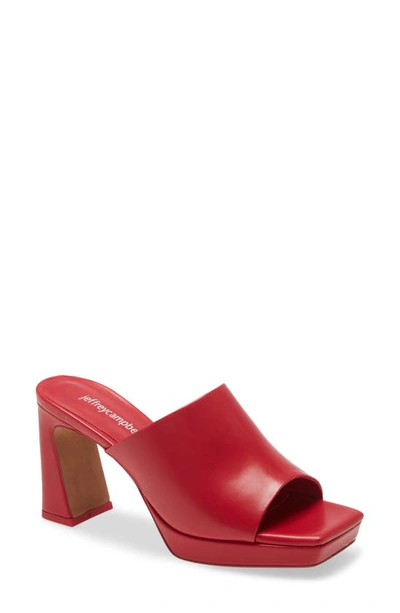 Shop Jeffrey Campbell Caviar Platform Slide Sandal In Red