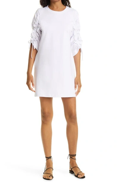 Shop Kobi Halperin Daniella Ruched Sleeve Dress In White