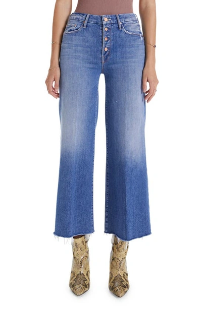 Shop Mother The Pixie Roller High Waist Crop Wide Leg Jeans In Cut Paste