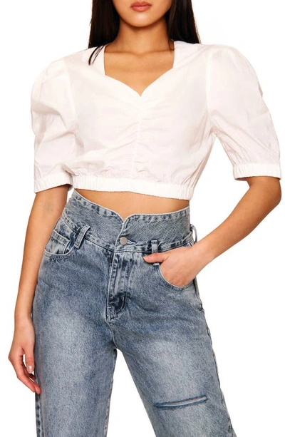 Shop Absence Of Colour Gust Crop Top In White