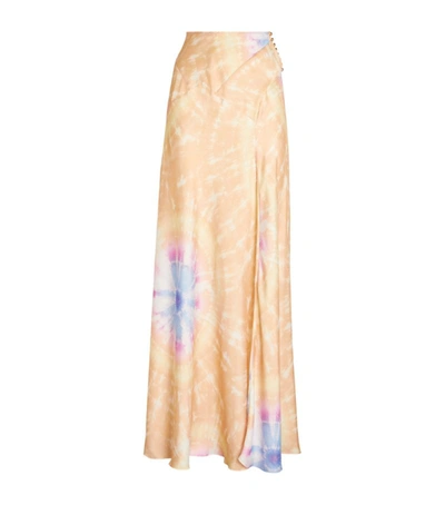 Shop Rabanne Tie-dye Maxi Skirt In Orange