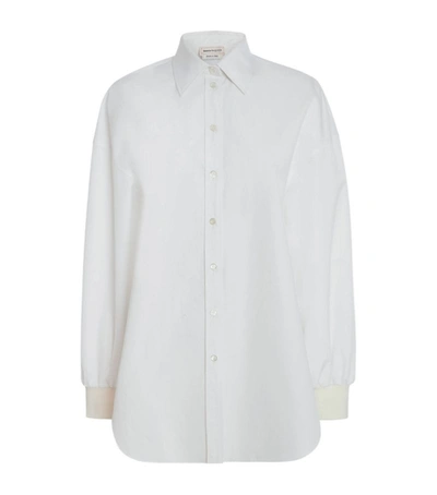 Shop Alexander Mcqueen Cotton Cocoon-sleeved Shirt In White