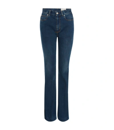 Shop Alexander Mcqueen Denim Bootcut Jeans In Blue