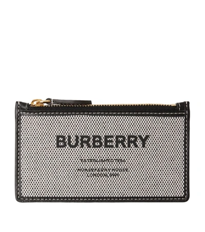 Shop Burberry Canvas Horseferry Print Card Holder In Black