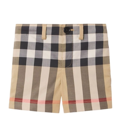 Shop Burberry Kids House Check Shorts (6-24 Months) In Brown