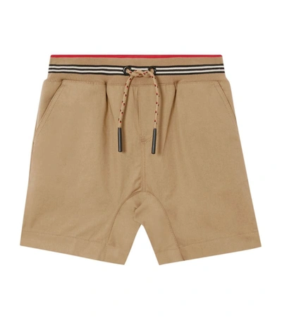Shop Burberry Kids Icon Stripe Shorts (6-24 Months) In Brown