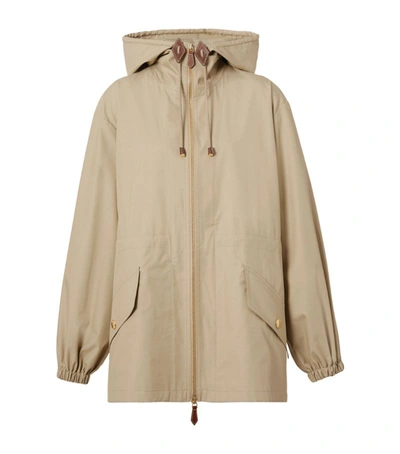 Shop Burberry Lightweight Hooded Jacket In Brown