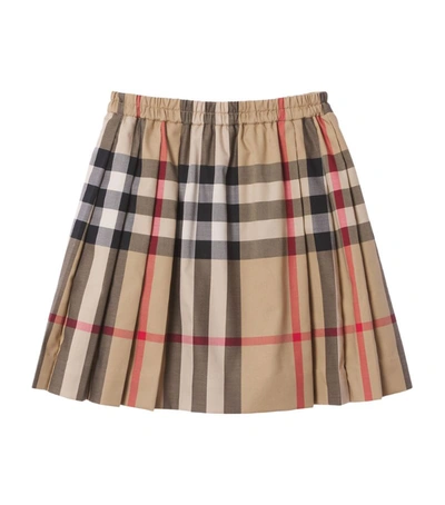 Shop Burberry Kids House Check Skirt (3-14 Years) In Brown