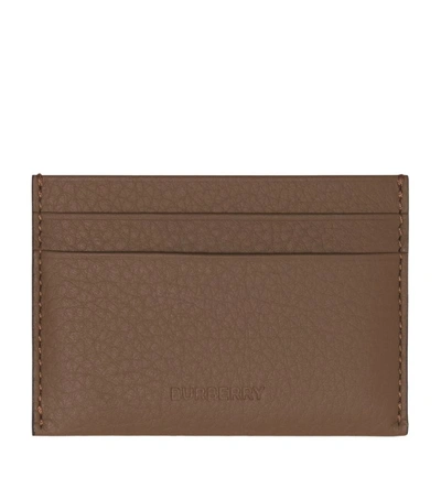 Shop Burberry Grainy Leather Card Case In Brown