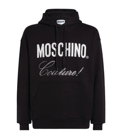 Shop Moschino Couture Logo Hoodie In Black