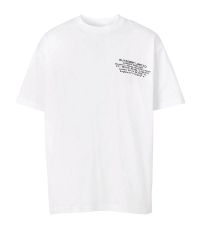 Shop Burberry Cotton Location Print T-shirt In White
