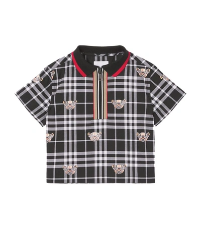 Shop Burberry Kids Cotton Thomas Bear Shirt (6-24 Months) In Black