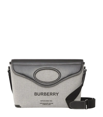 Shop Burberry Horseferry Print Pocket Messenger Bag In Black