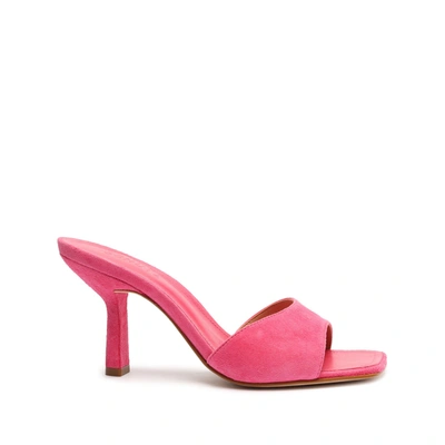Shop Schutz Posseni Leather Sandal In Vibrant Pink