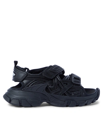 Shop Balenciaga Track Sandals In 黑色