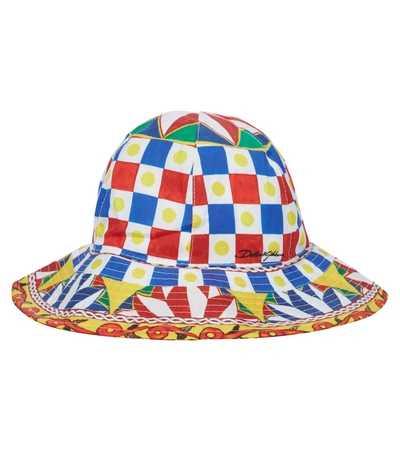 Shop Dolce & Gabbana Printed Cotton Bucket Hat In 彩色